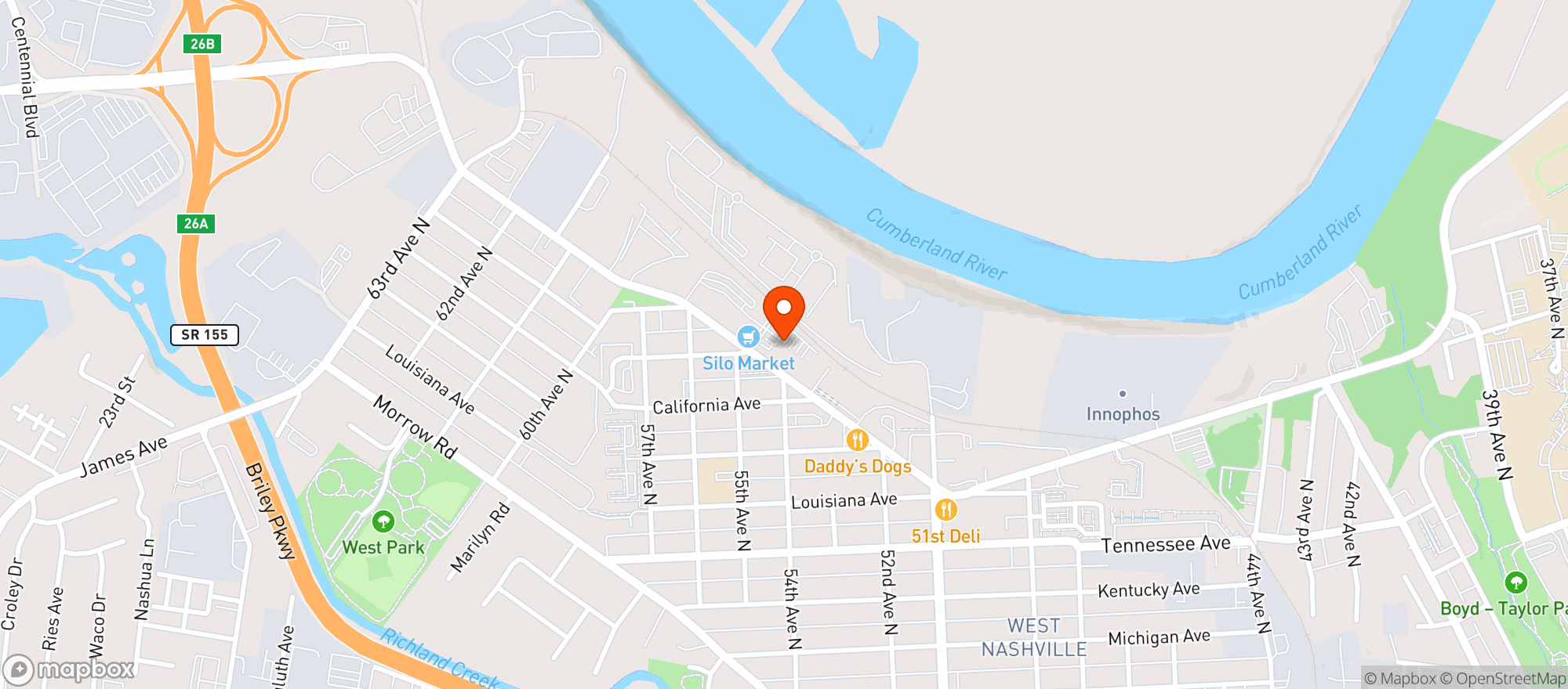 Map showing Silo Market LLC