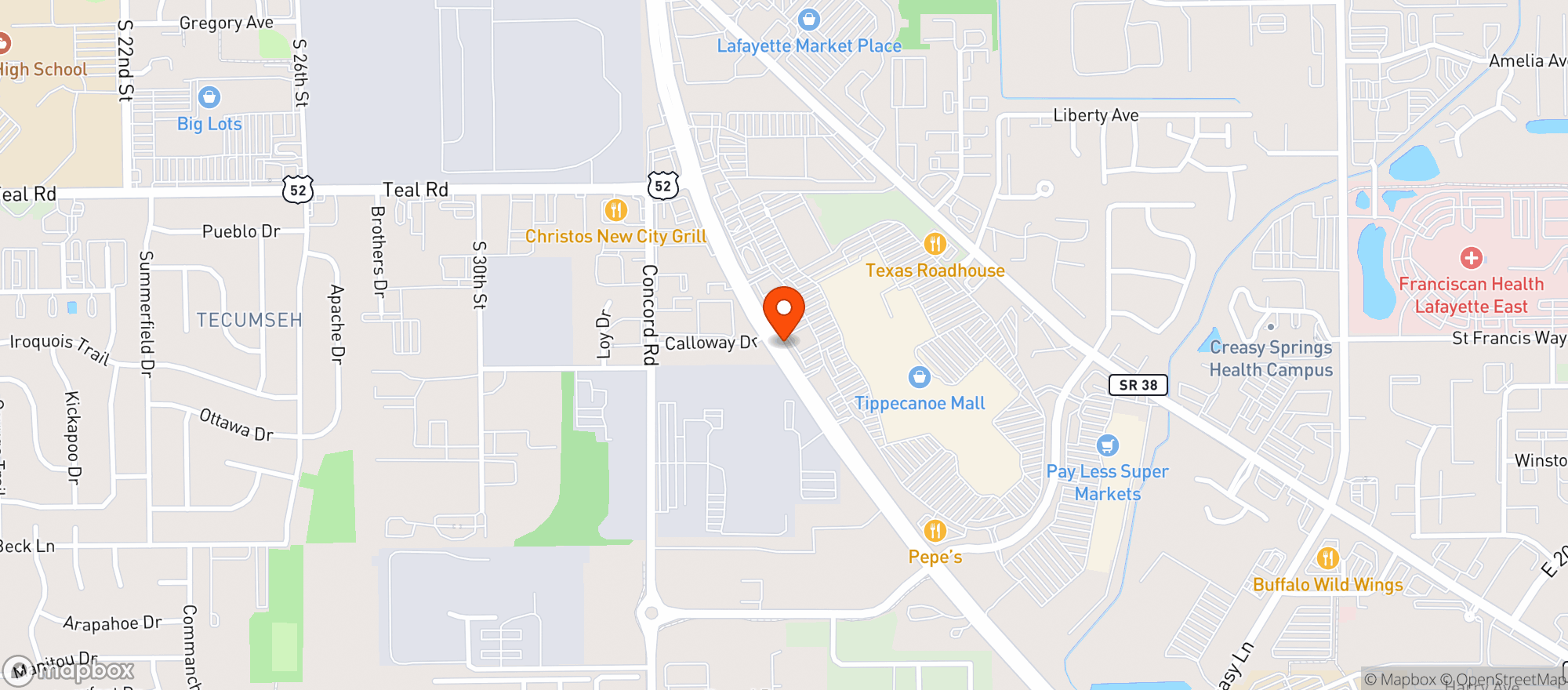 Map showing Gnc