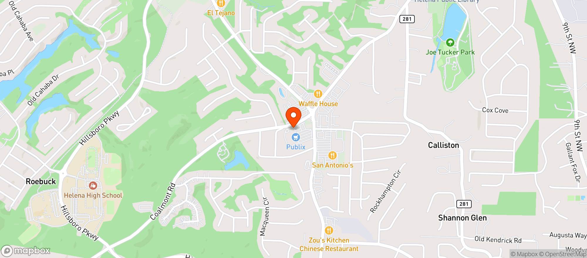 Map showing Publix