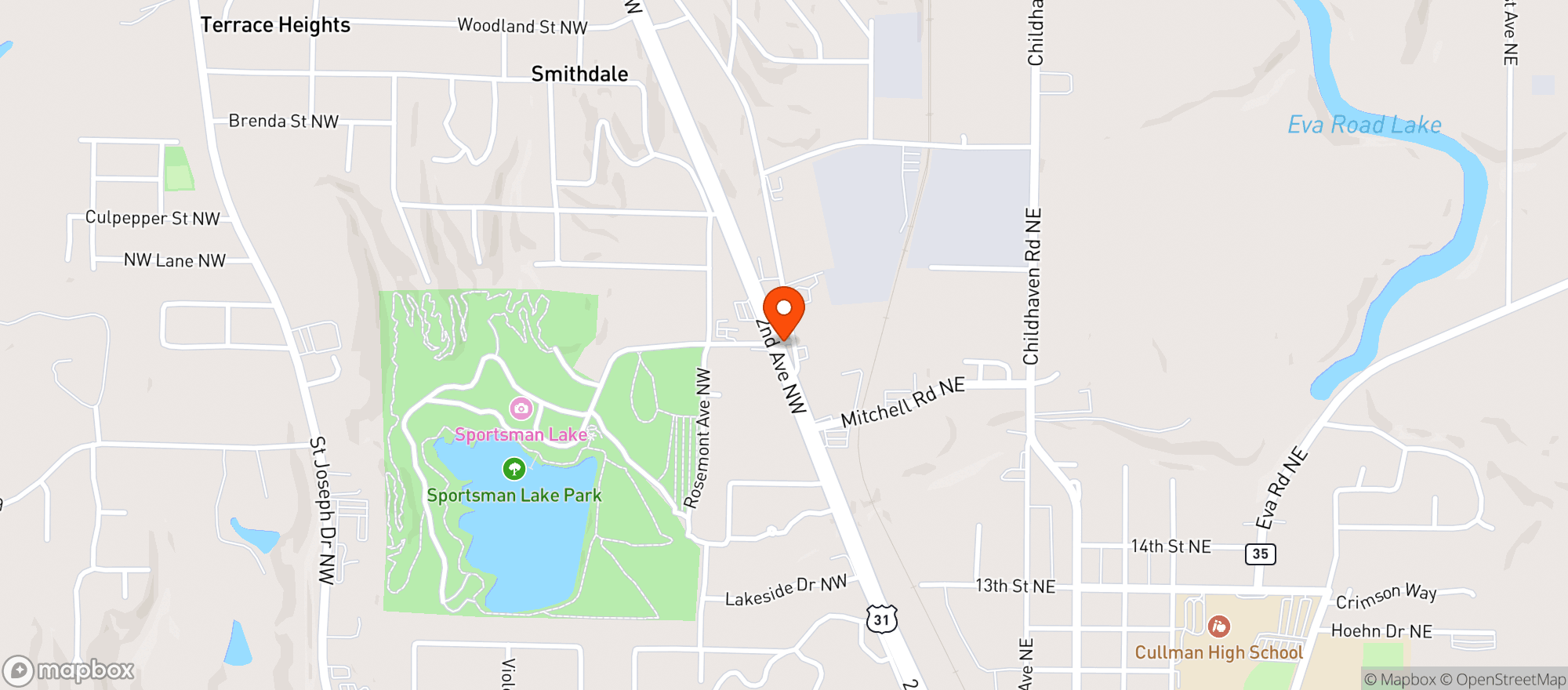 Map showing Gnc - 0344 - South Cullman Shopping Center