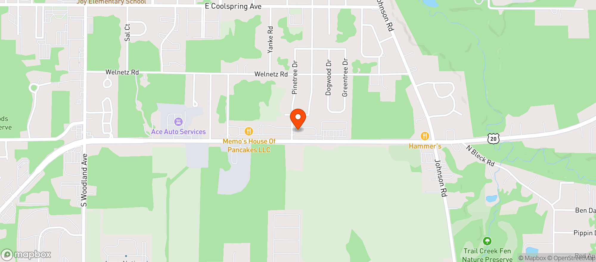 Map showing Trail Creek Liquors>main