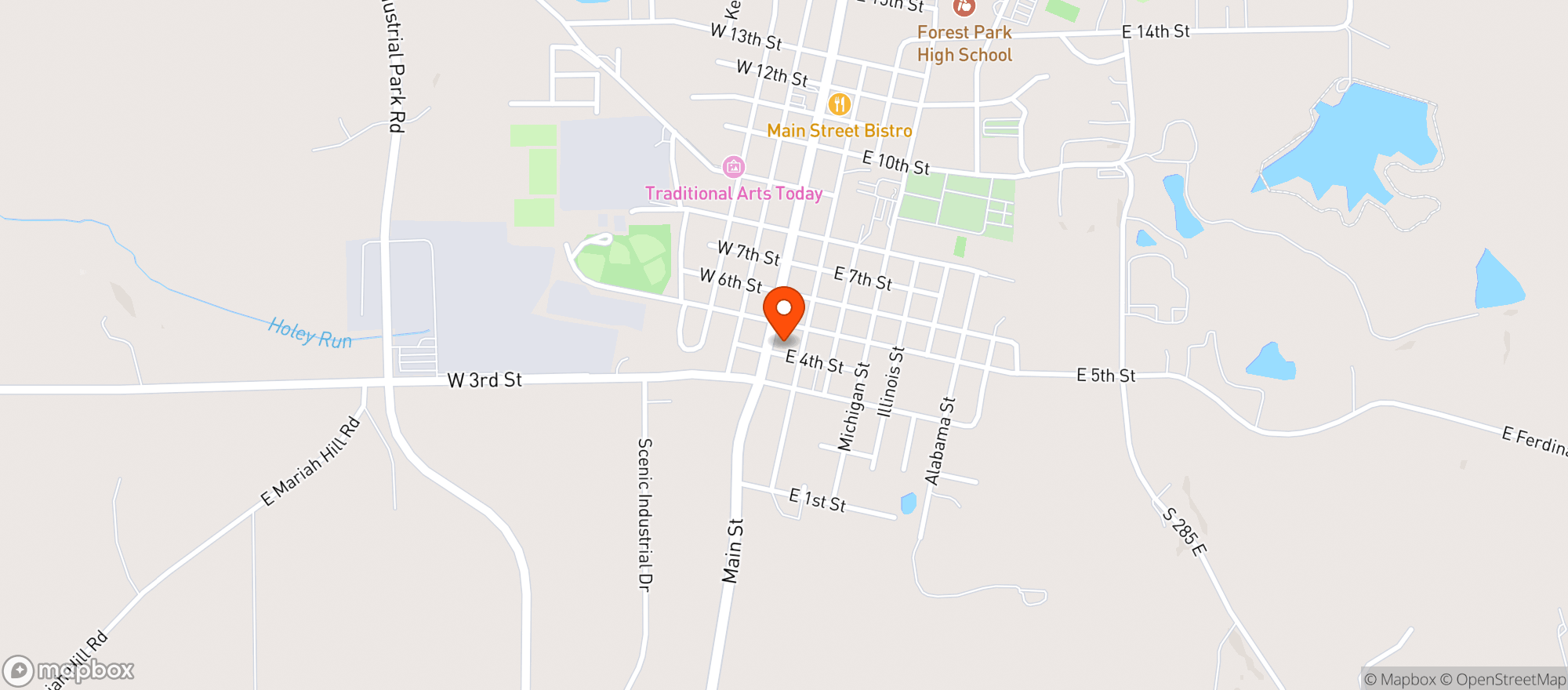 Map showing Bobs Liquors