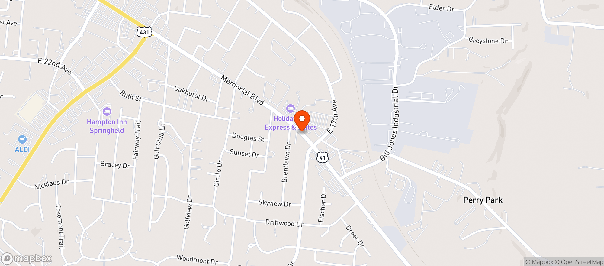 Map showing Kroger Store