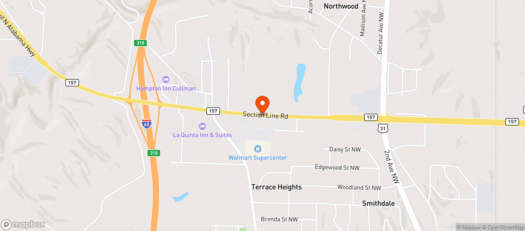 Map showing Walmart Supercenter
