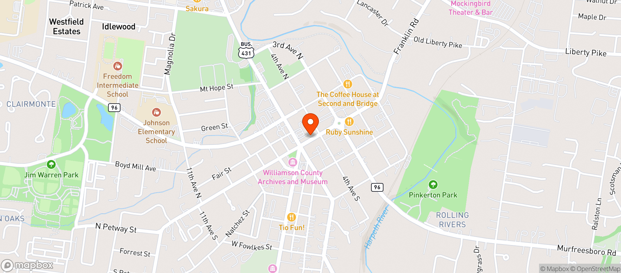 Map showing Mccreary'S Irish Pub&Eatery