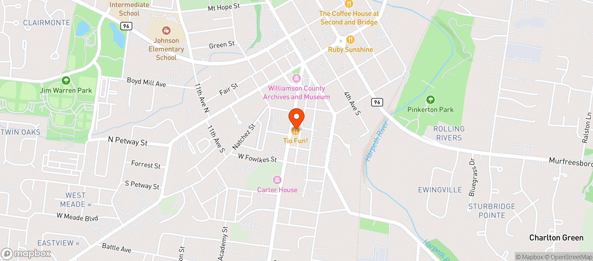 Map showing Izzy'S