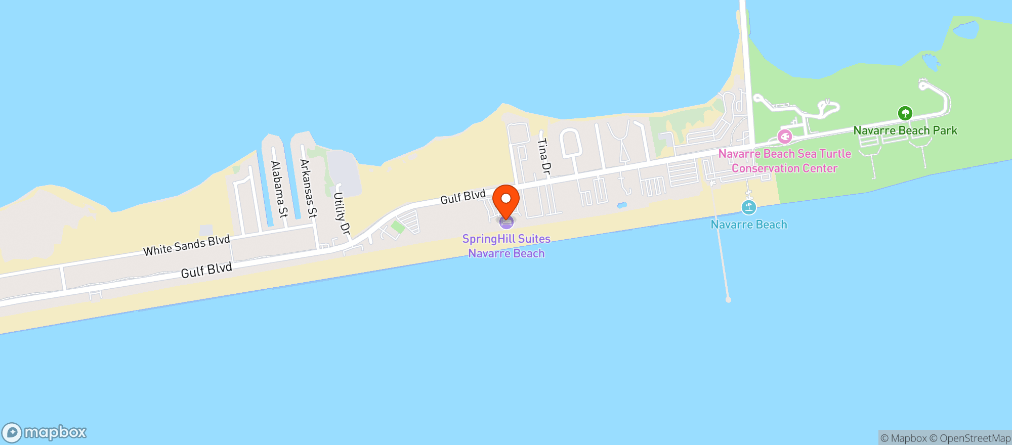 Map showing Springhill Suites By Marriott Navar