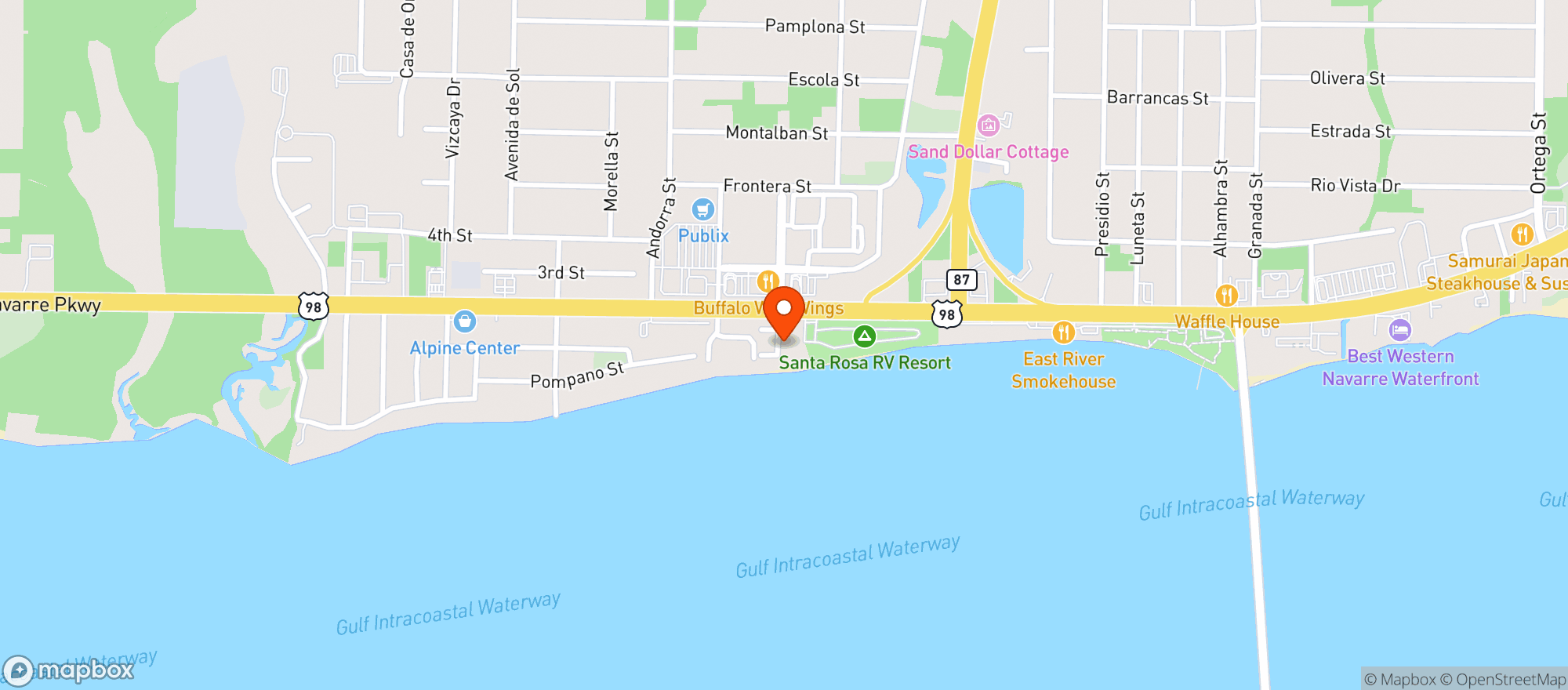 Map showing Buffalo Wild Wings Grill & Bar