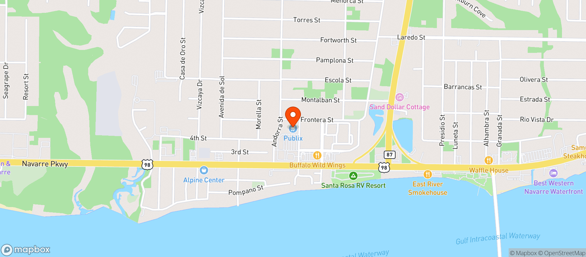 Map showing Publix