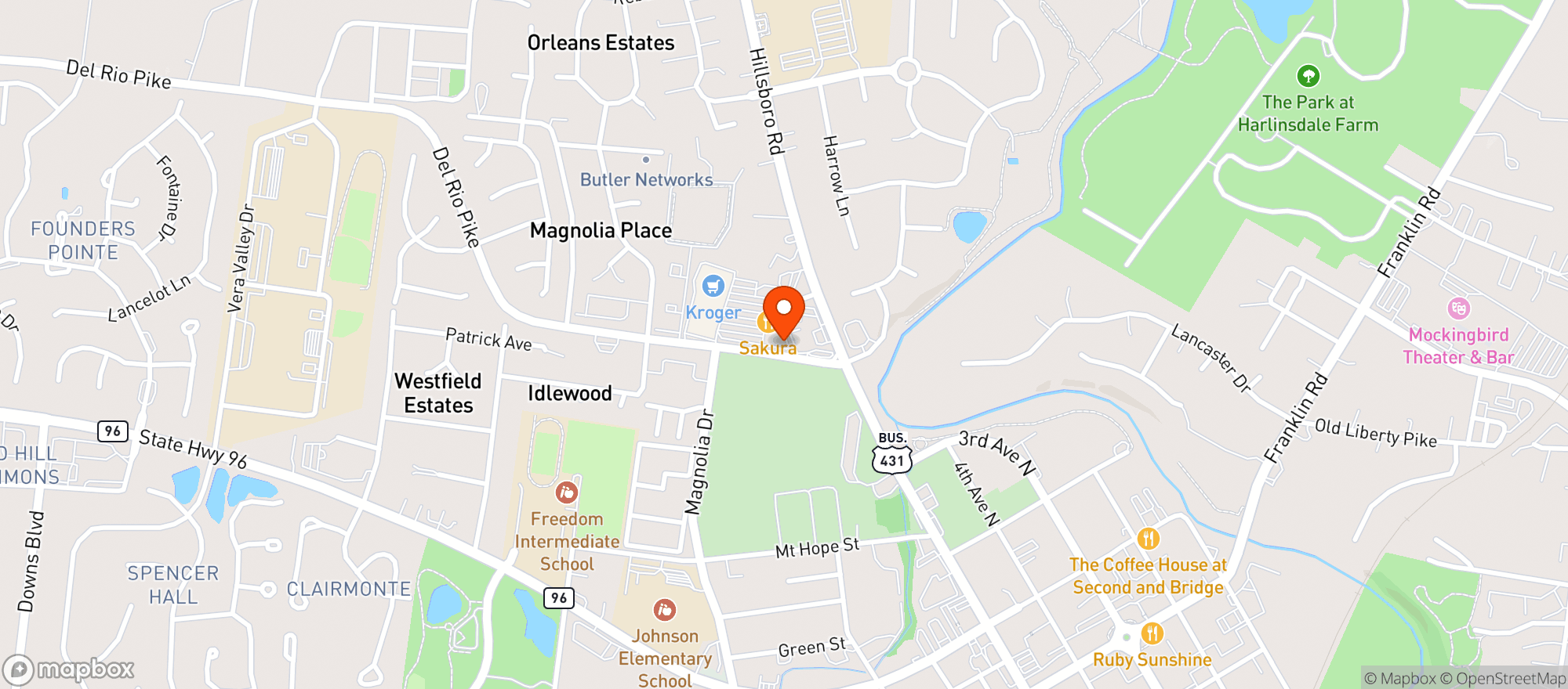Map showing Nashville (026) - 00576 - Independence Square