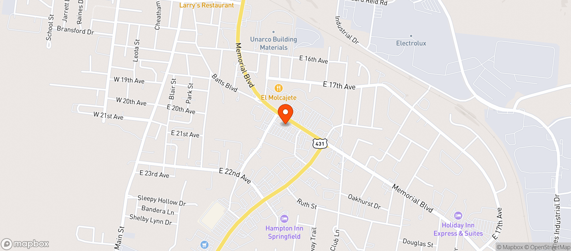 Map showing Express Liquors