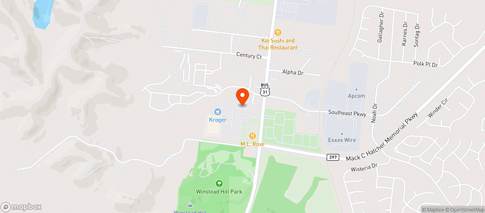 Map showing Casa Jose