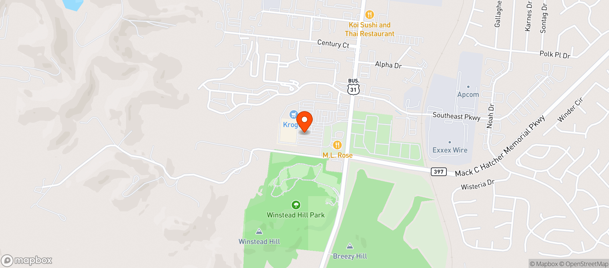 Map showing Target