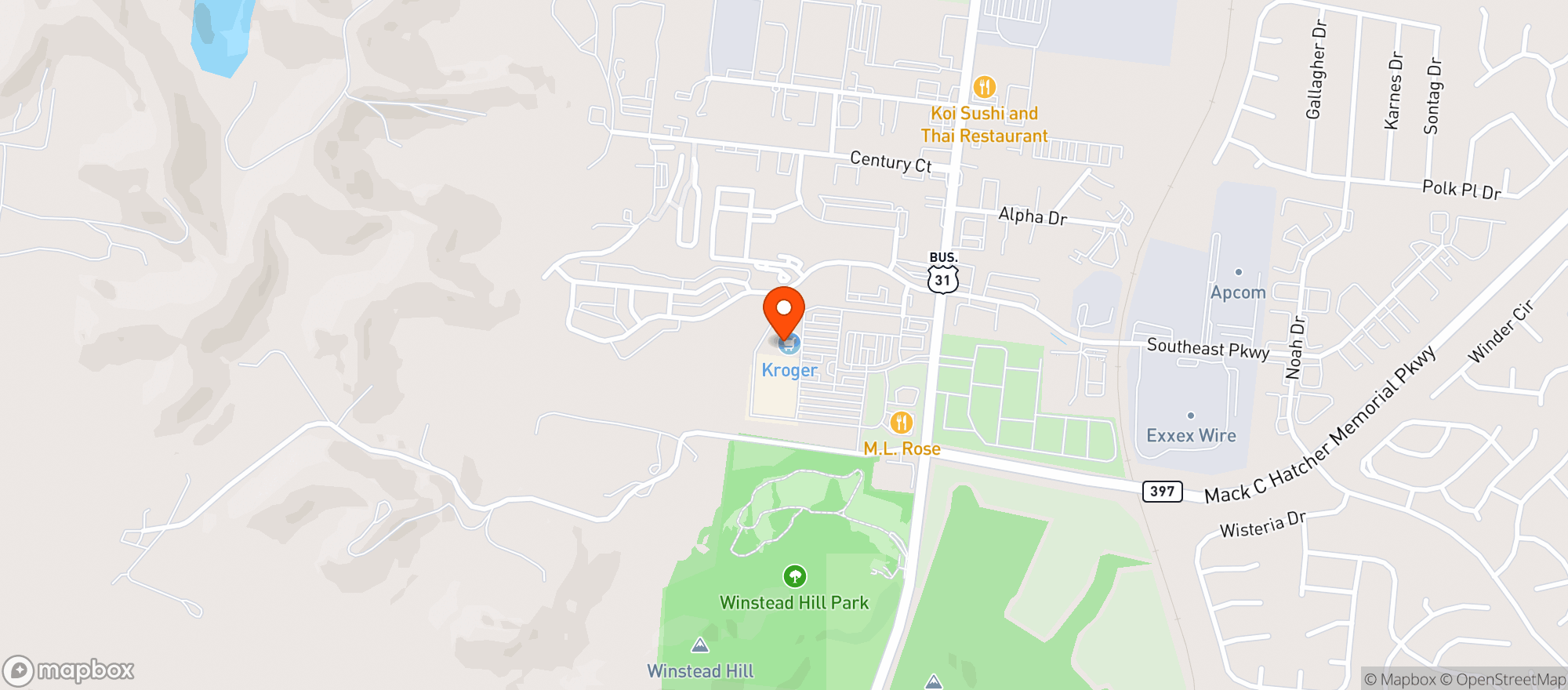 Map showing Nashville (026) - 00570 - Parkway Commons