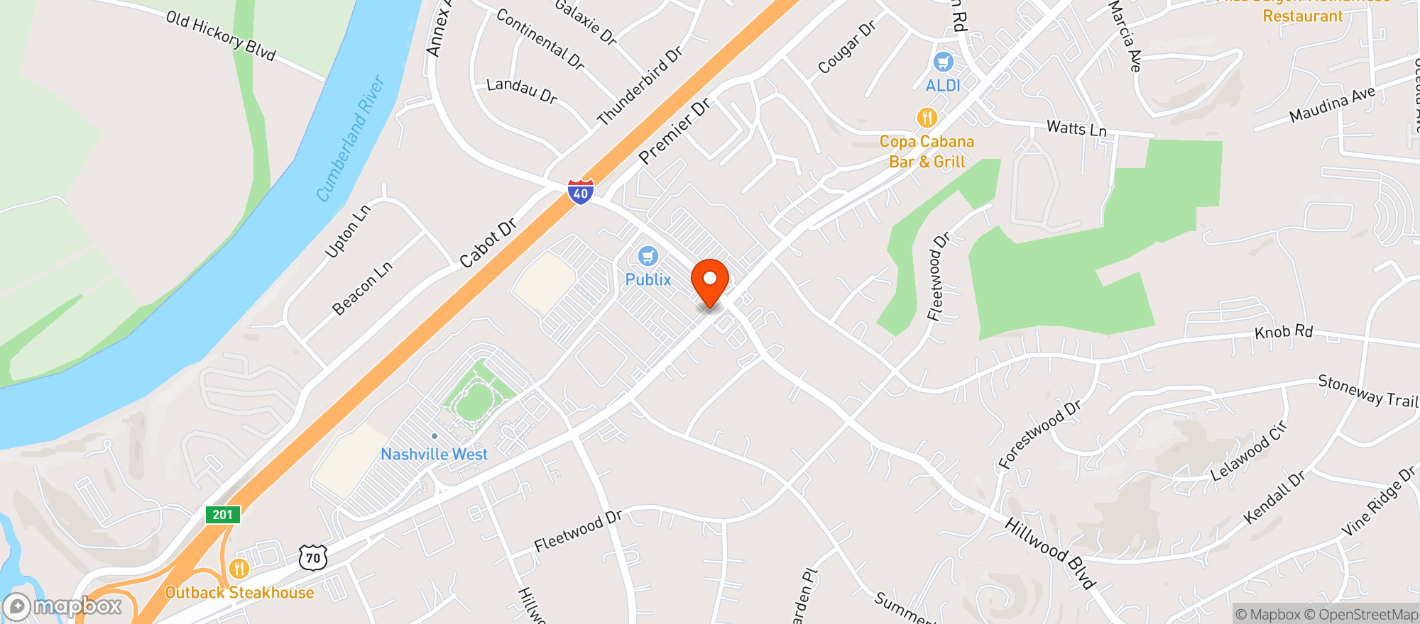 Map showing Publix