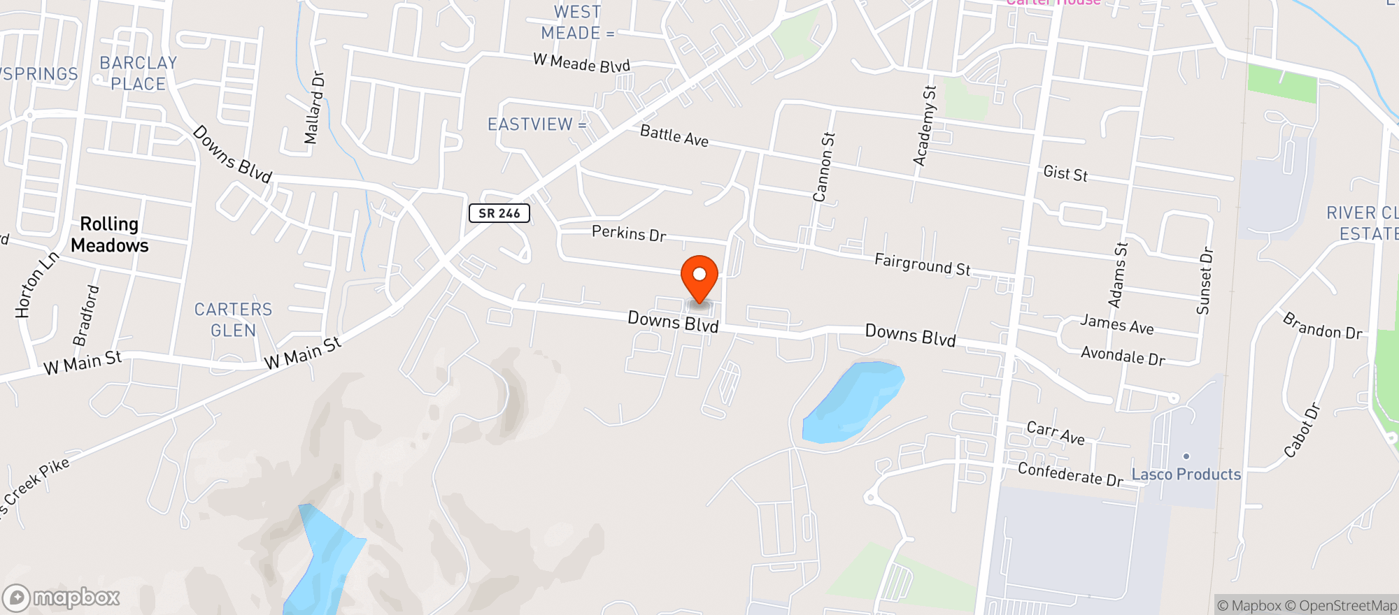 Map showing Green Daisy