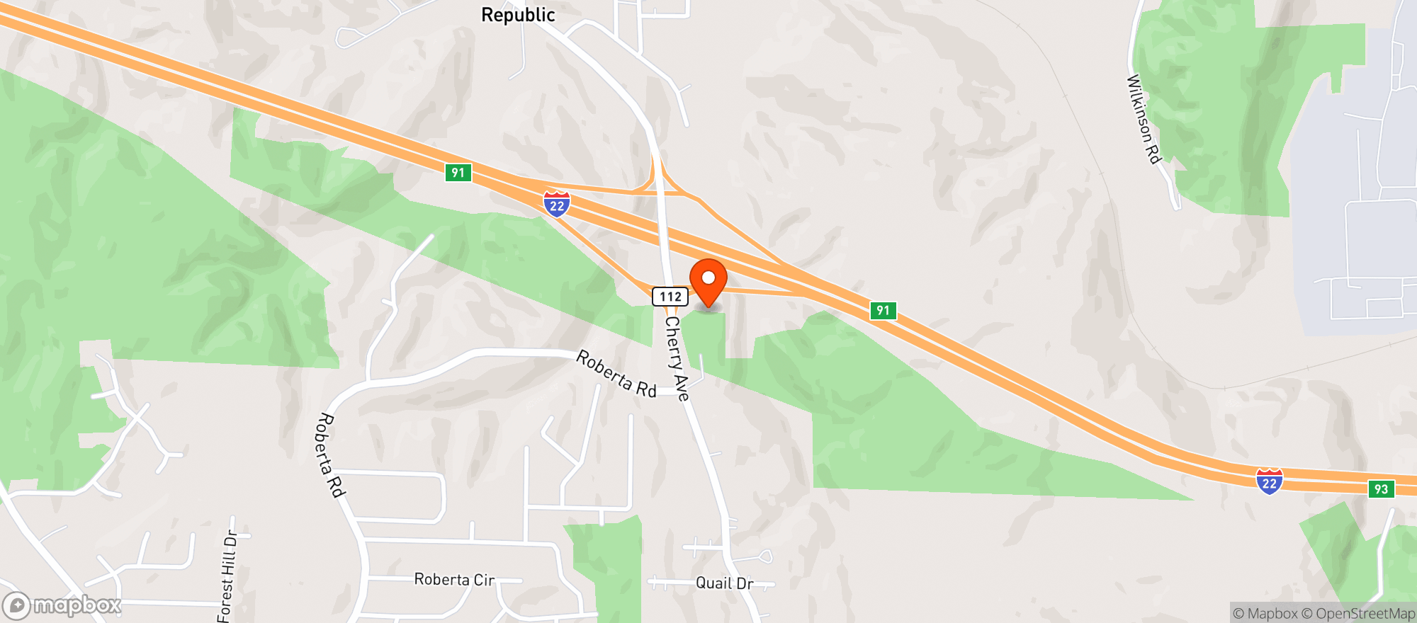 Map showing BROOKSIDE BP
