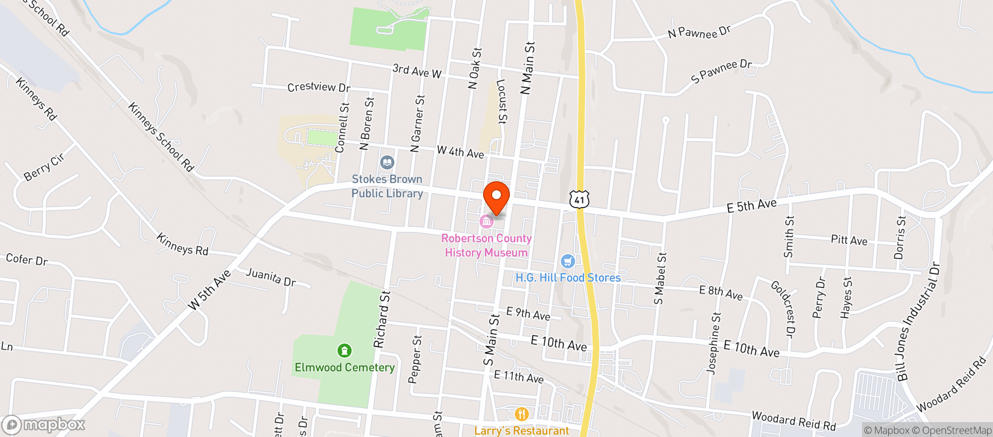 Map showing Joses Mexican Restaurant