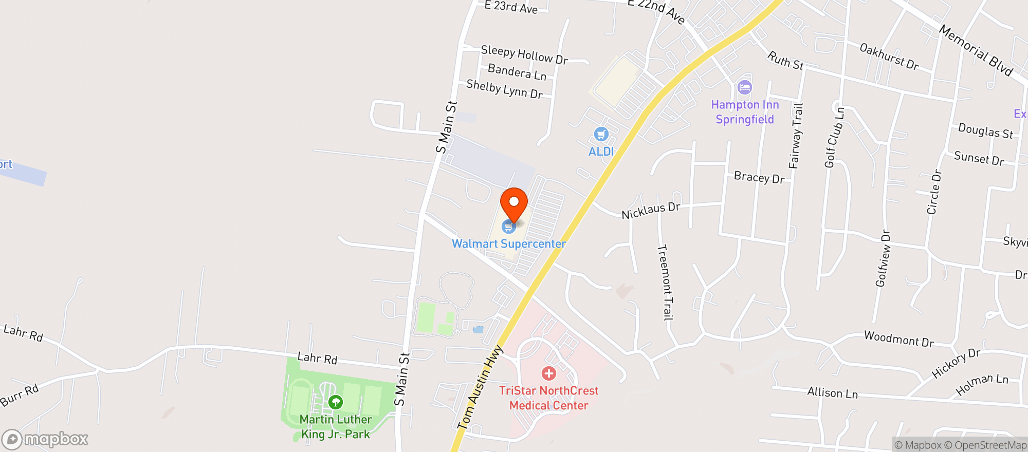 Map showing Walmart Supercenter