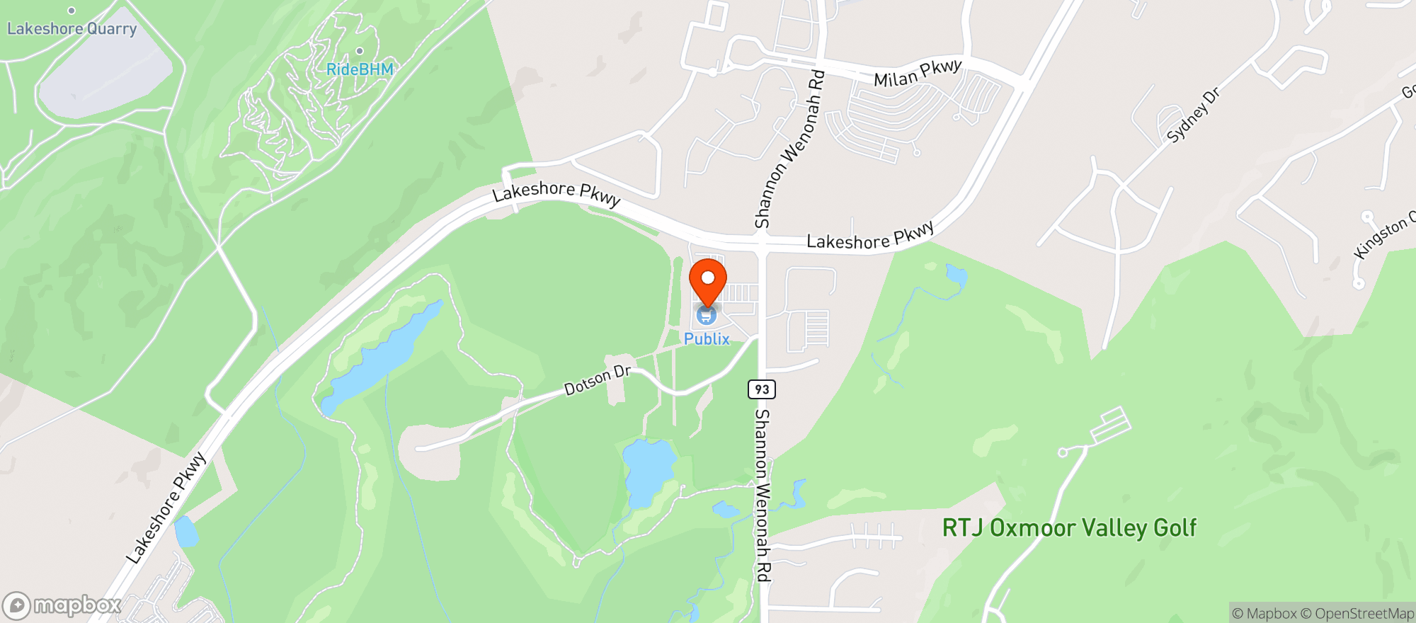 Map showing Publix