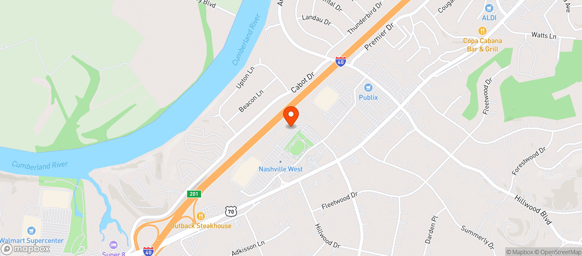 Map showing Gnc - 0962 - Nashville West