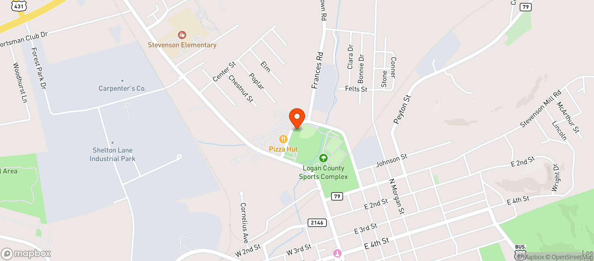 Map showing Logan Square Liquor