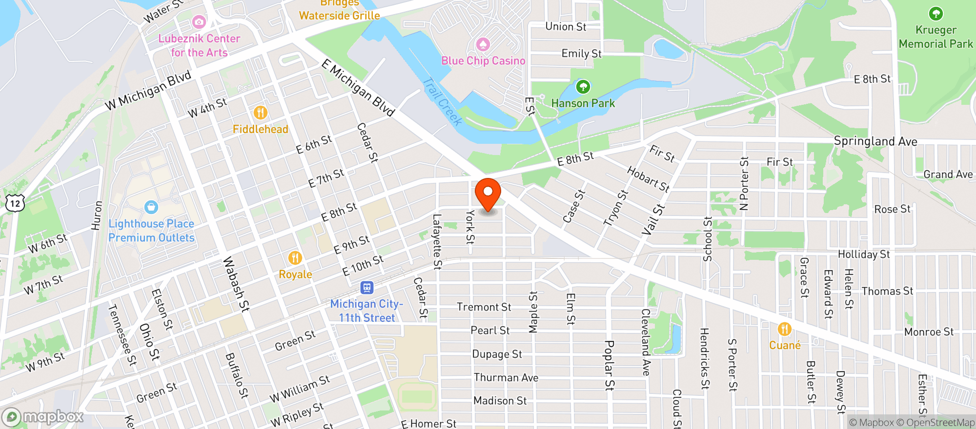 Map showing ZORN BREWERY