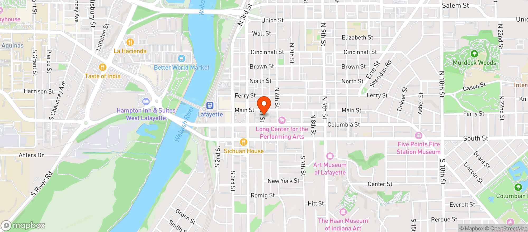 Map showing Knickerbocker Saloon
