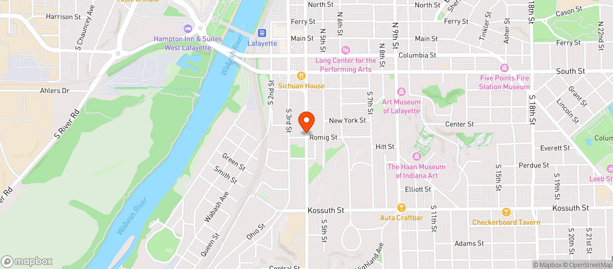 Map showing Clark Liquors