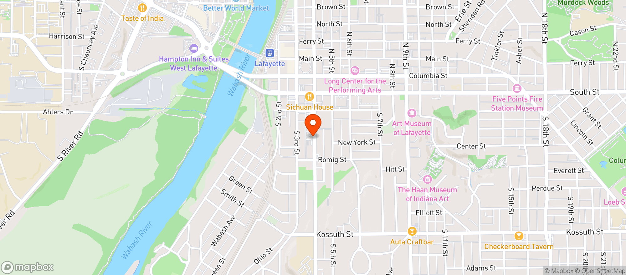 Map showing Clarks Liquors