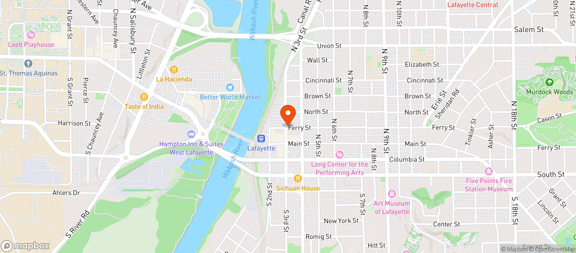 Map showing Blind Pig