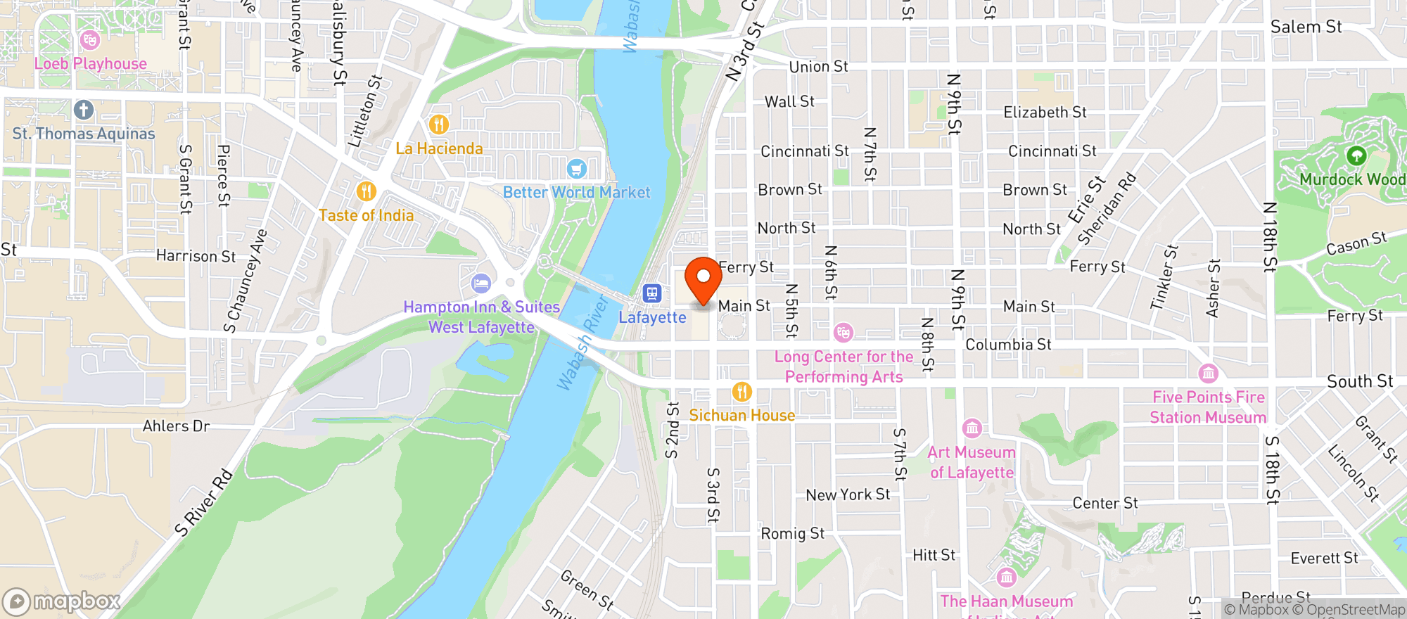 Map showing The Black Sparrow