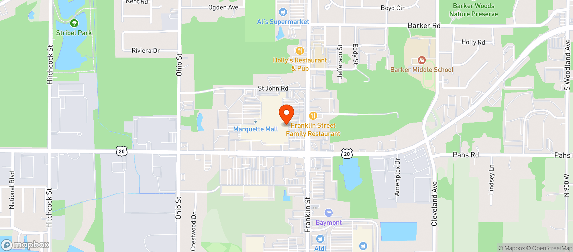 Map showing Gnc