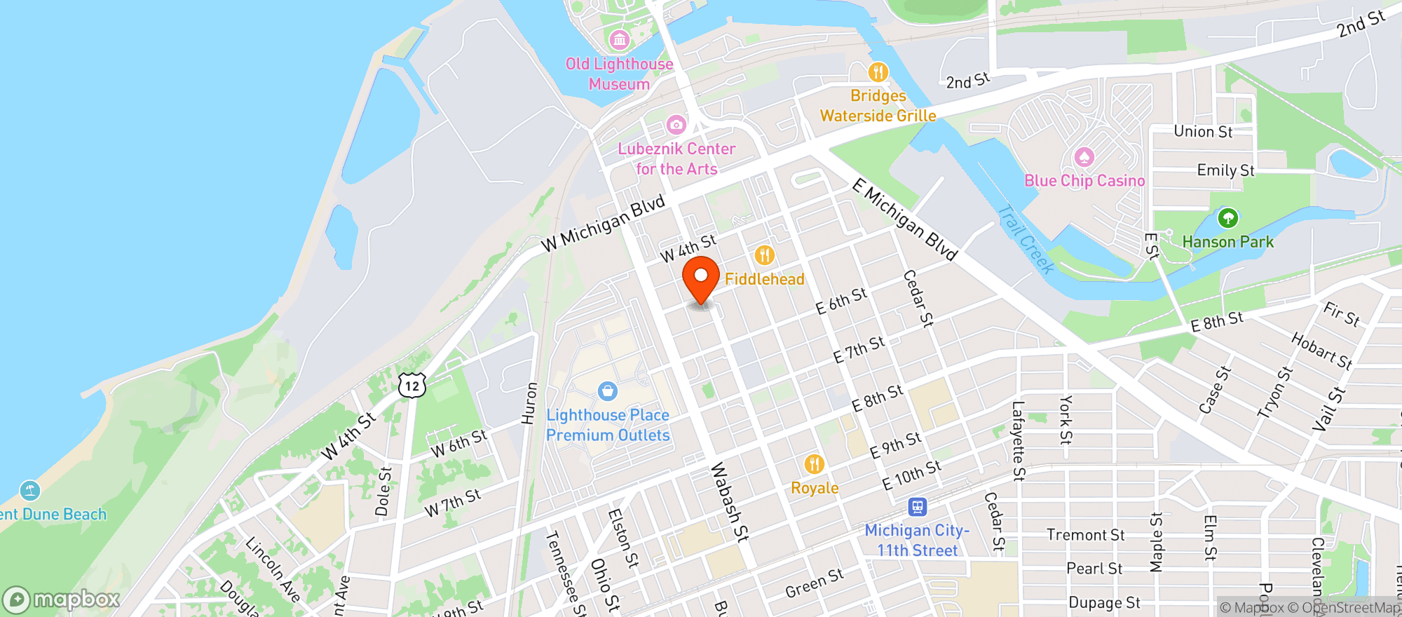 Map showing Lighthouse Liquors