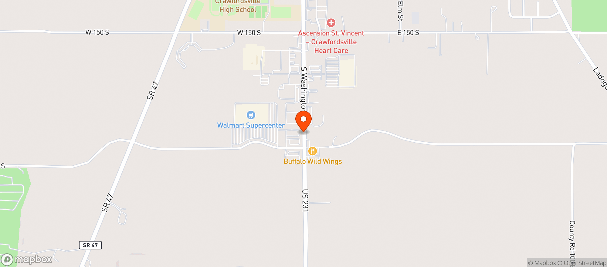 Map showing Walmart Supercenter
