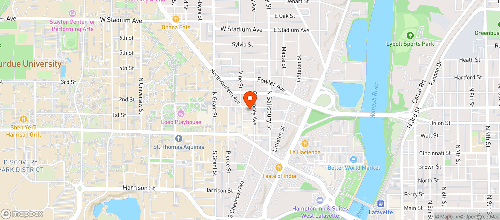 Map showing Lucky Store