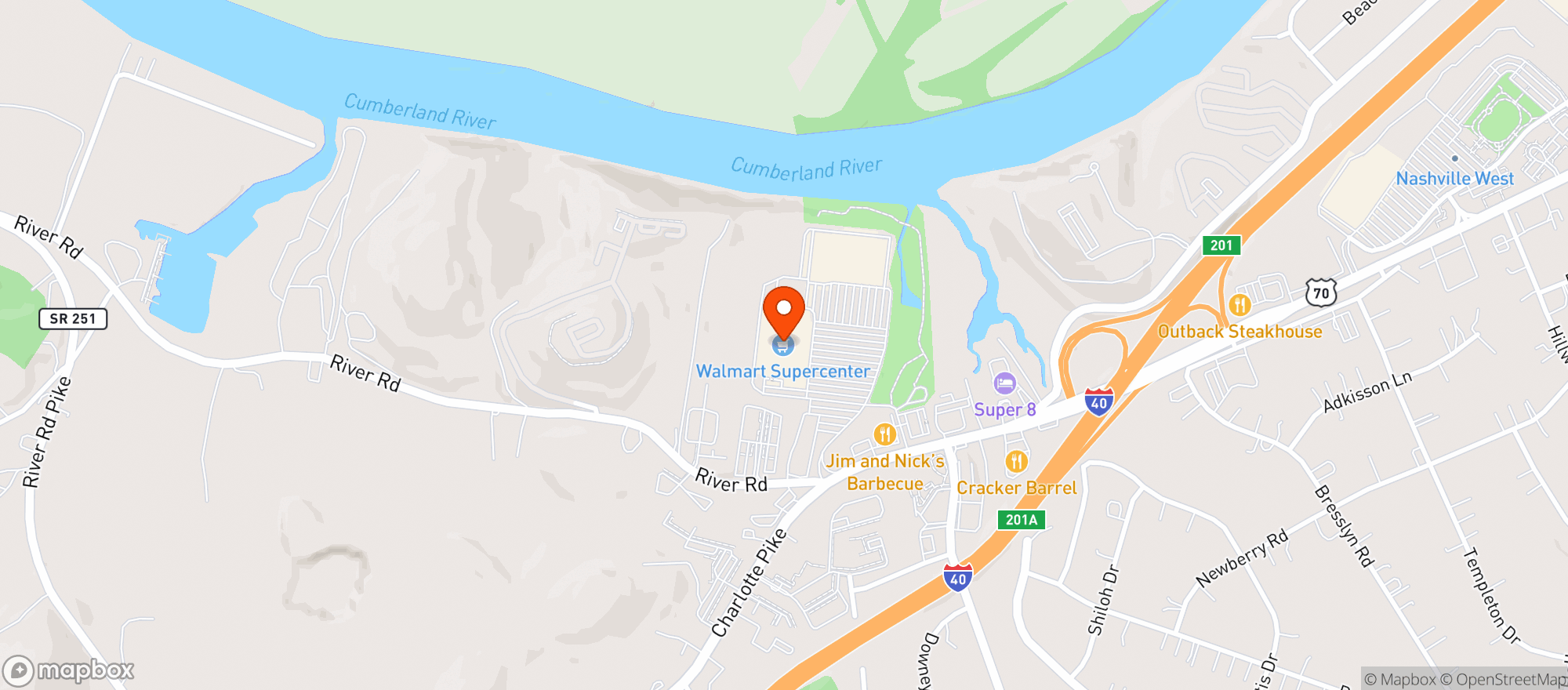 Map showing Walmart Supercenter