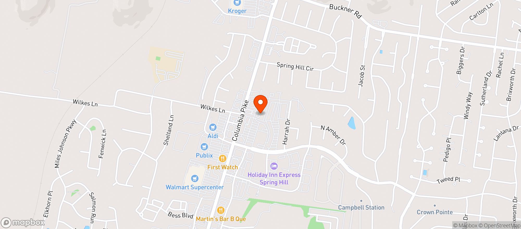 Map showing Patel Wine & Spirits **Ftx**