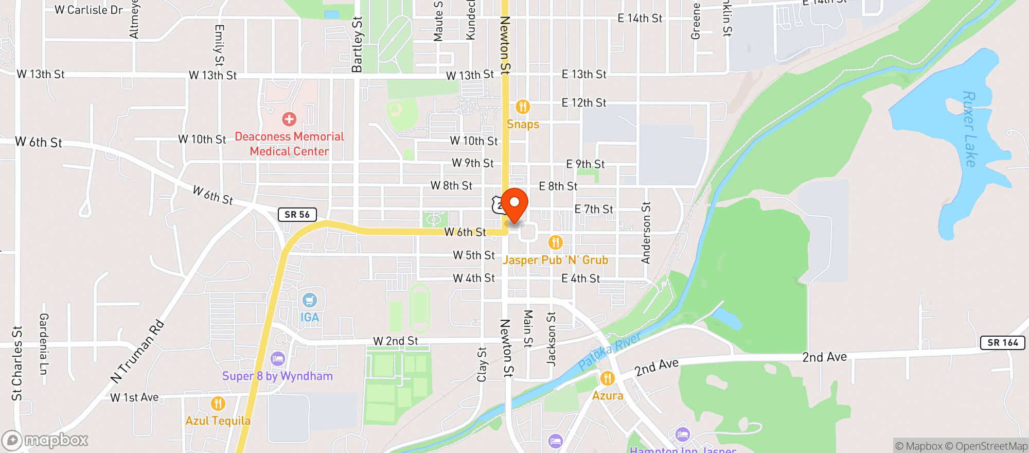 Map showing Wood Capital Pizza