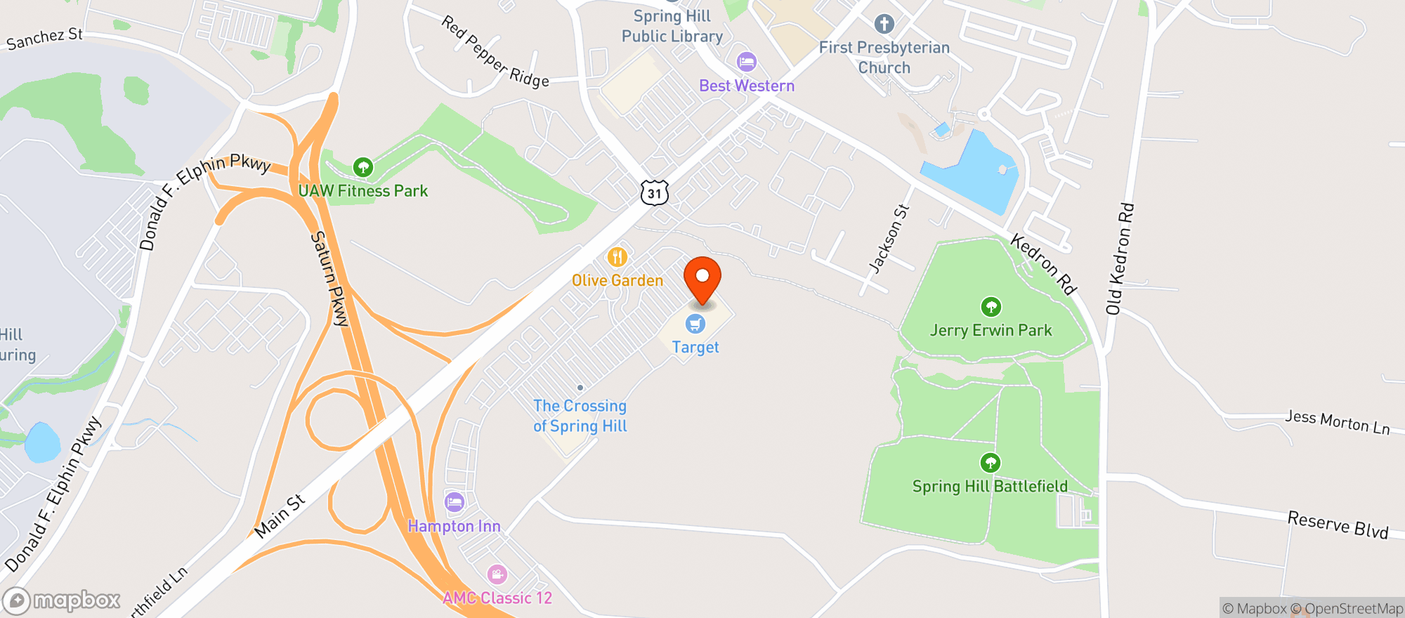 Map showing Target