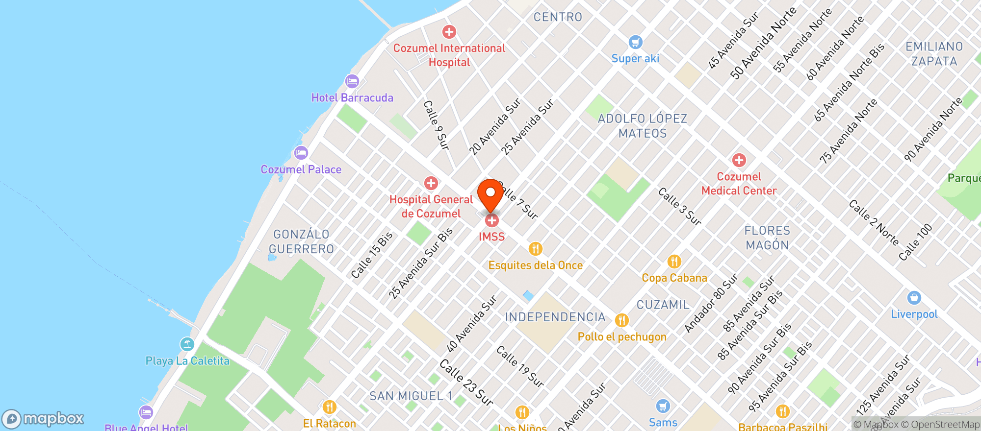 Map showing 7- Eleven