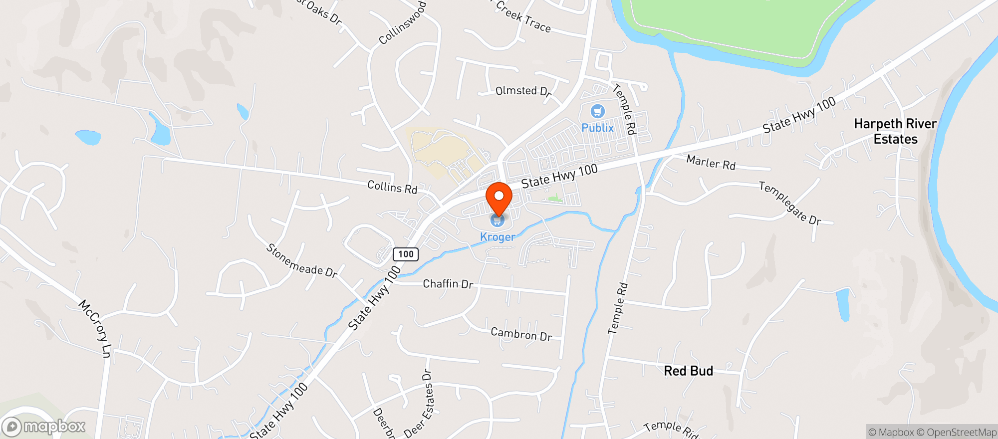 Map showing Nashville (026) - 00550 - Bellevue Hwy 100