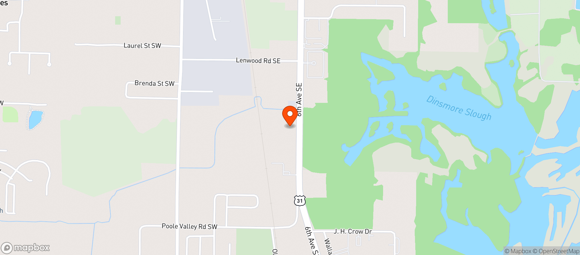 Map showing Windmill Beverages Hwy 31