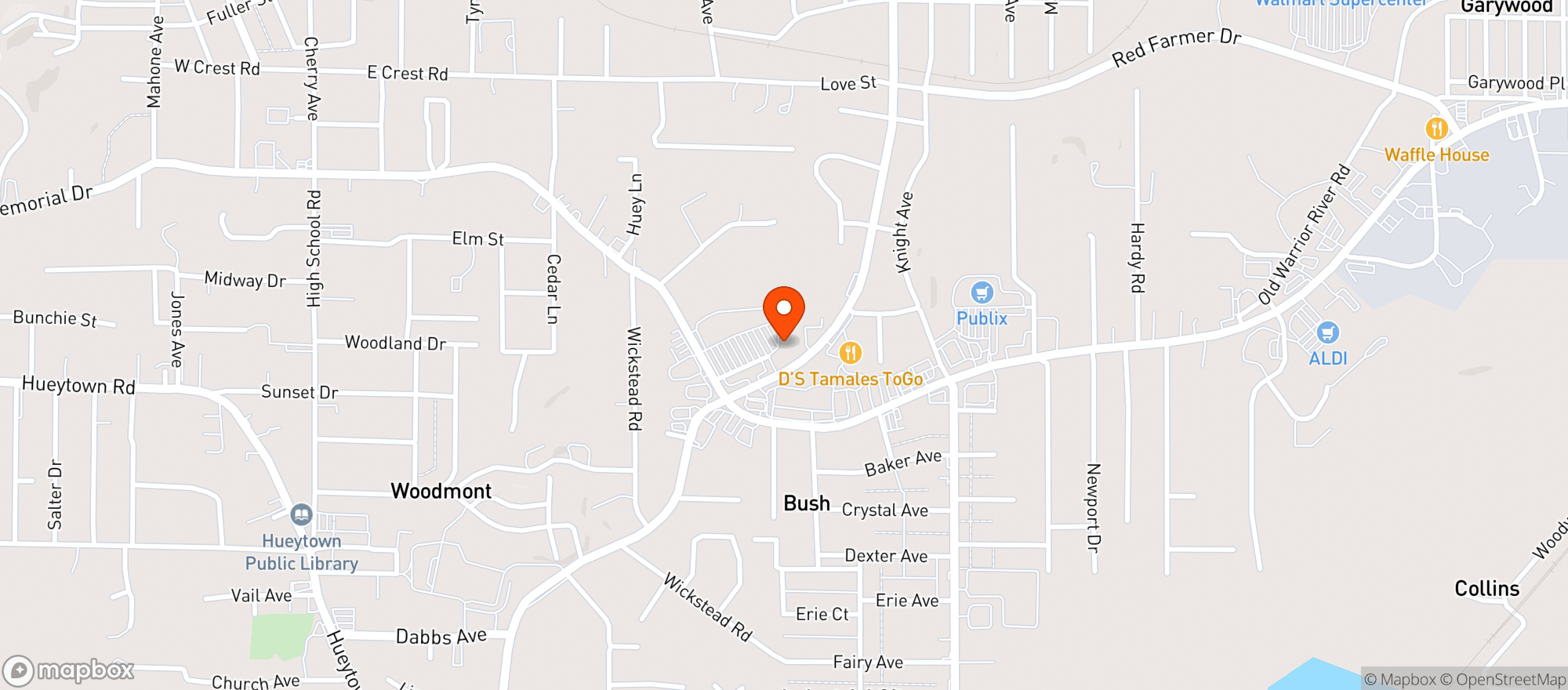 Map showing Gnc