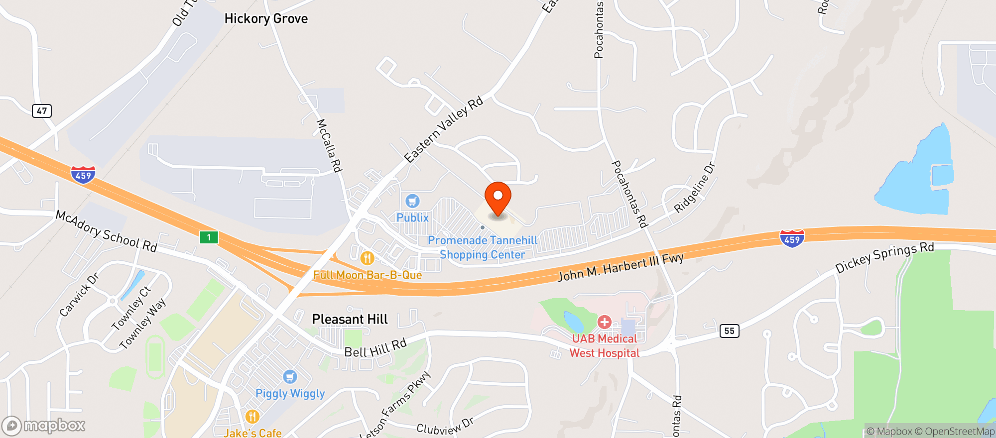 Map showing Target