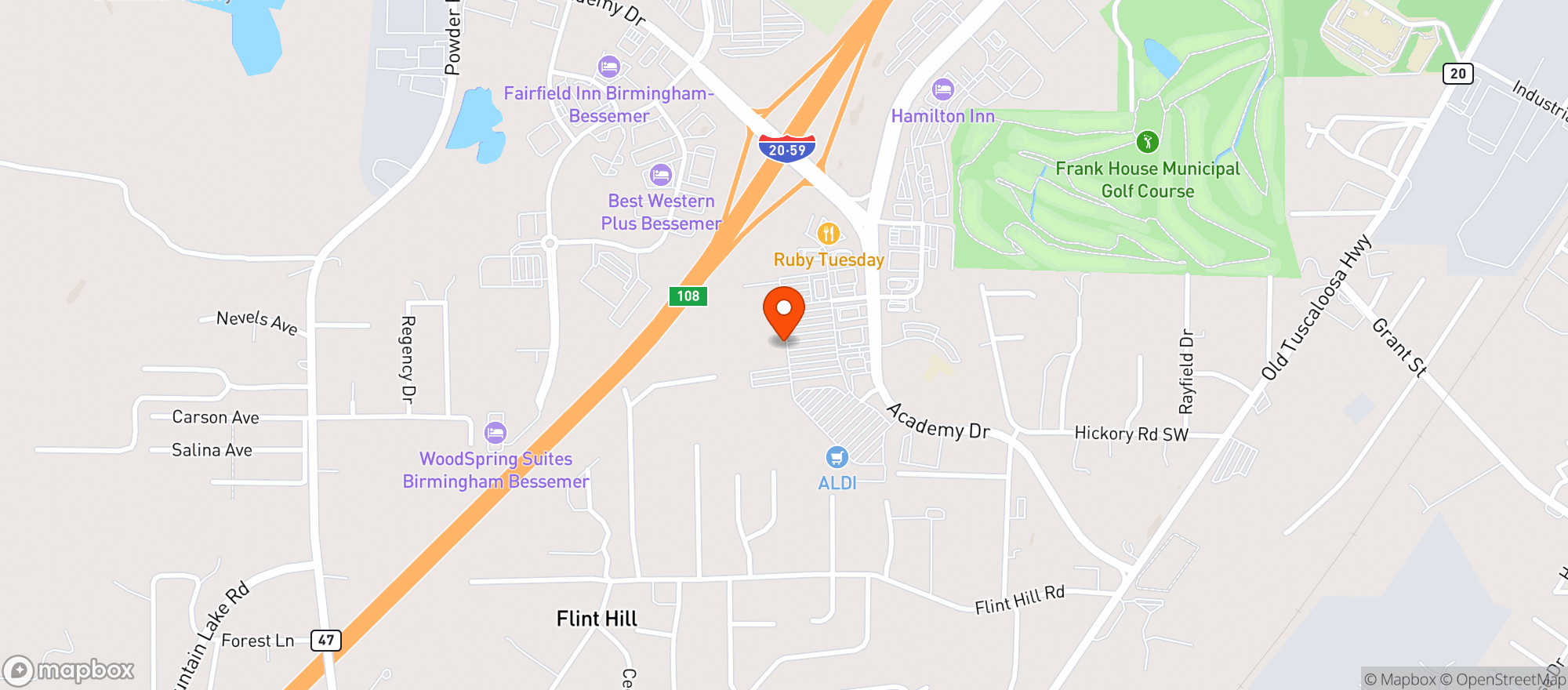 Map showing Walmart Supercenter