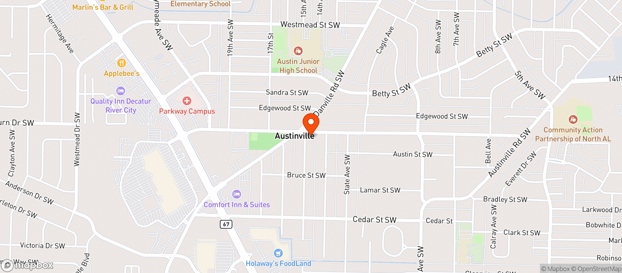 Map showing Fast And Friendly Mini Mart