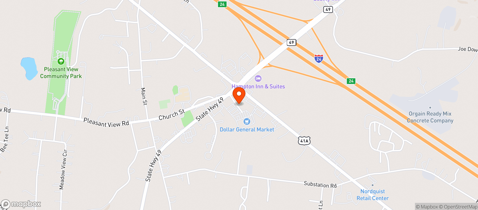 Map showing Pleasant View Liquor And Wine
