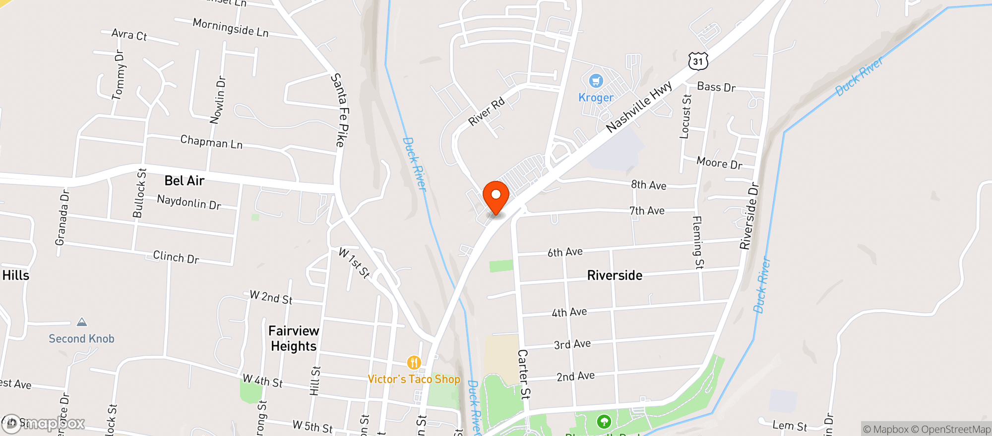 Map showing Tonys Fine Liquor
