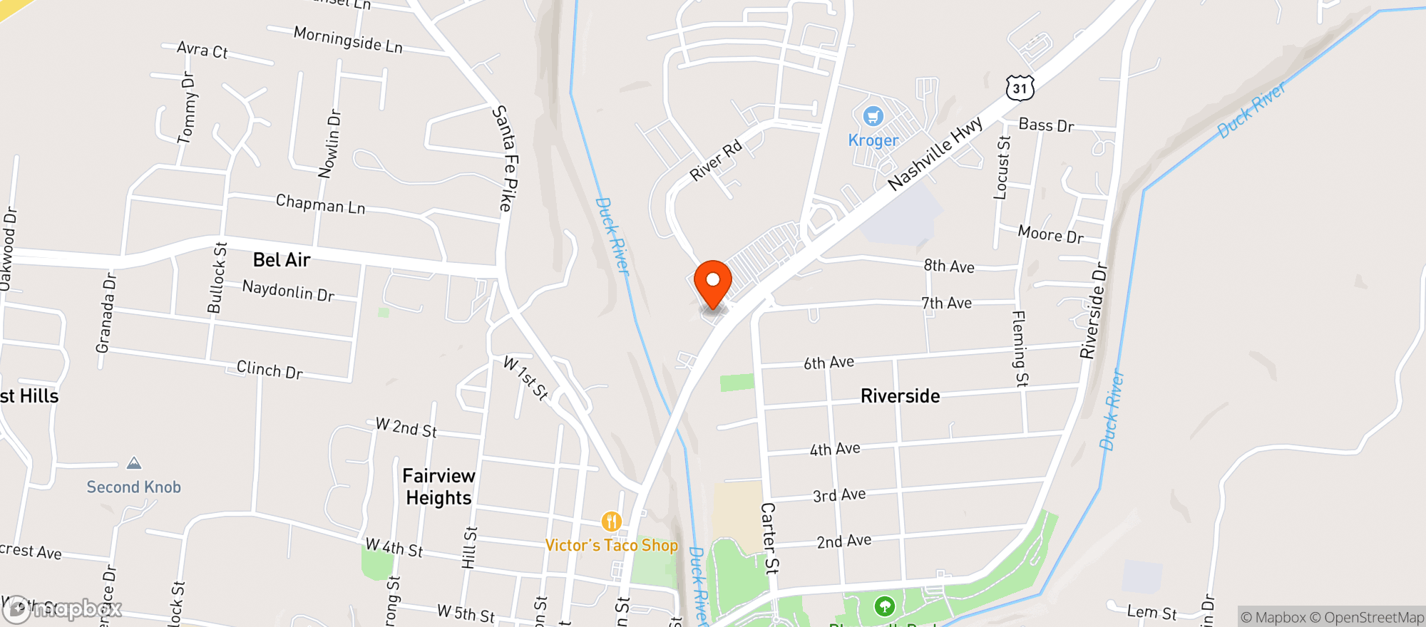 Map showing Tony S Fine Liquors